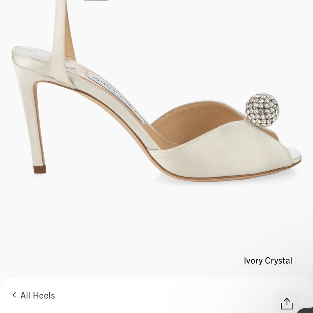 Jimmy Choo Ivory Crystal Heels